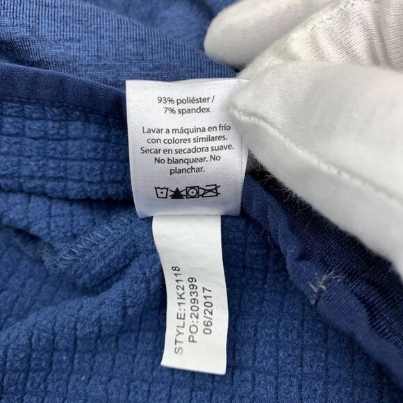 Vineyard Vines Mens Quarter Zip Pullover Grid Fleece Blue XL Polyester 1K2118 - Picture 13 of 16